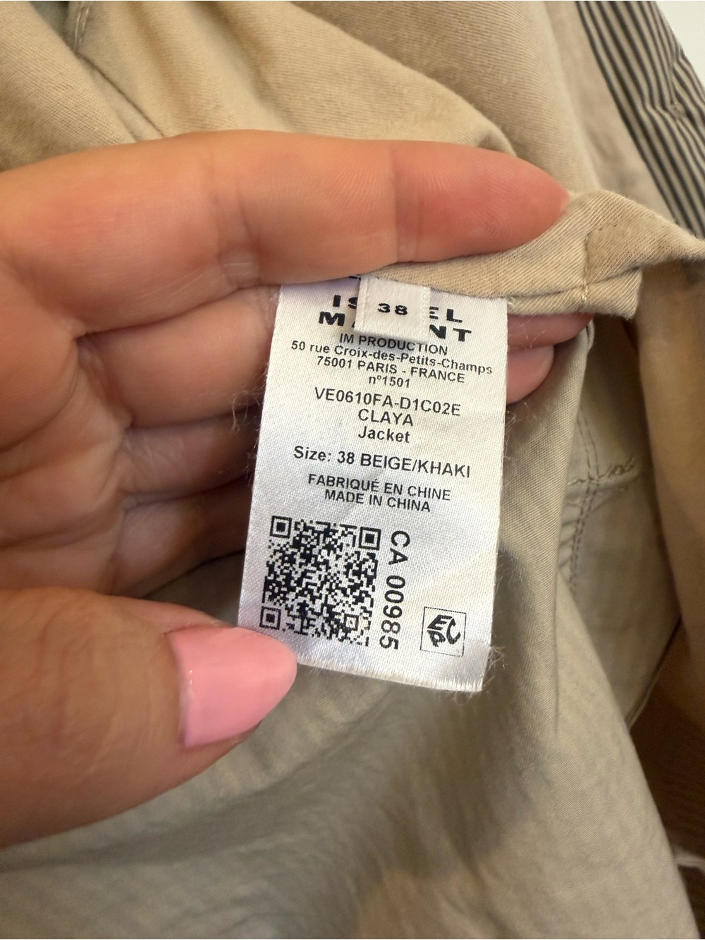 NWT Isabel Marant Etoile Claya Jacket Trench Coat Beige Khaki 38 US 6 Medium - Picture 12 of 16